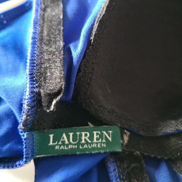 RALPH LAUREN BEL AIR SHIRRED BANDEAU 1- PIECE SWIMSUIT -SIZE US 6 -RESORT CHIC - Picture 3 of 11